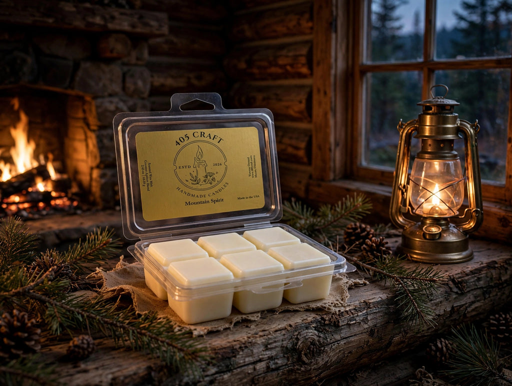 Mountain Spirit Wax Melt | Hand-Poured Frankincense, Myrrh & Lavender Wax Melt for Men | 405 Craft
