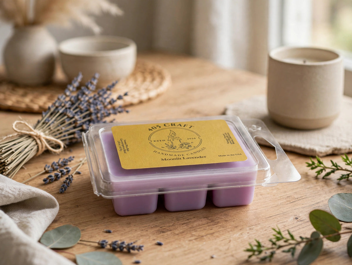 Moonlit Lavender Wax Melt | Hand-Poured Lavender Scented Wax Melt | 405 Craft