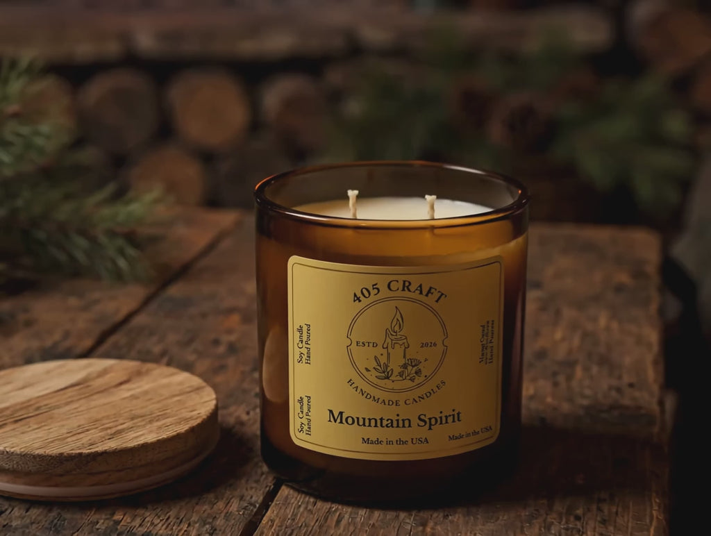 Mountain Spirit Candle – Frankincense, Myrrh & Lavender