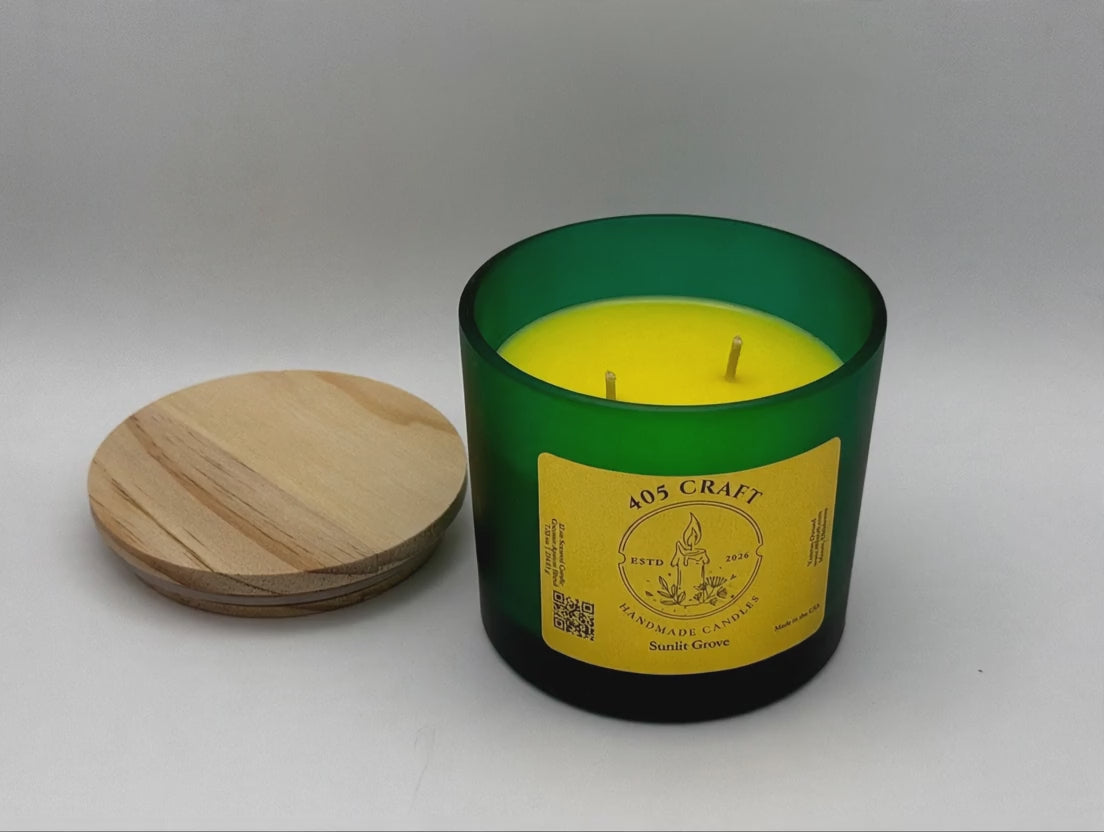 Sunlit Grove Lemon & Eucalyptus Candle | Fresh Spa-Inspired Scent