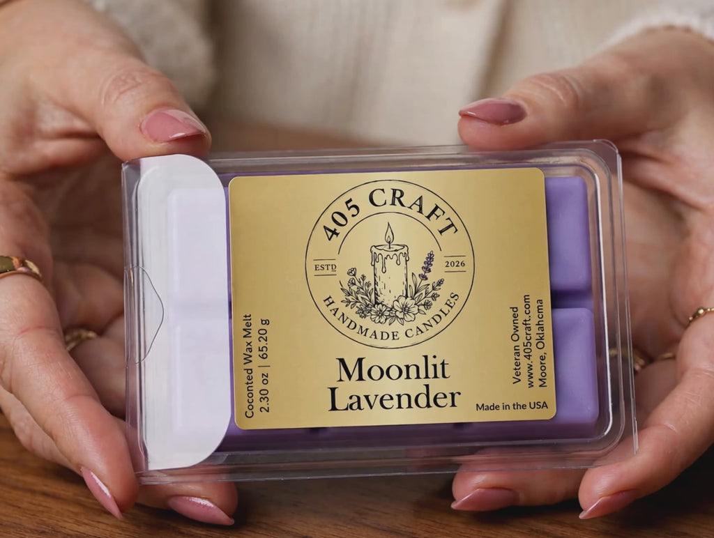 Moonlit Lavender Wax Melt | Hand-Poured Lavender Scented Wax Melt | 405 Craft
